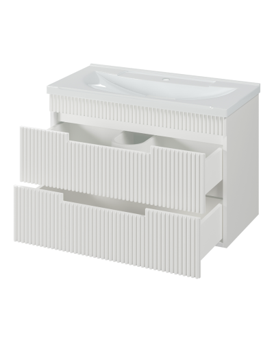 ARIANA - 80 Тумба подвесная с 2 ящ. белая (эмаль)