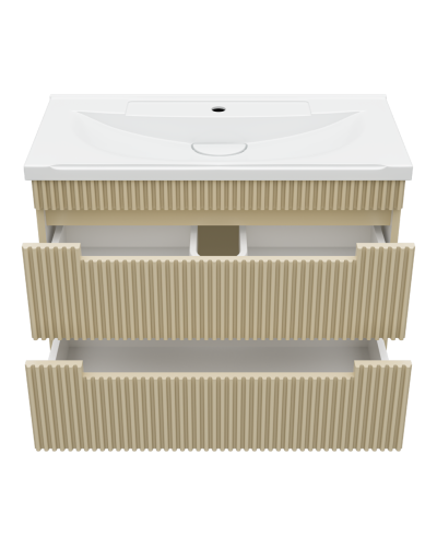 ARIANA - 80 Тумба подвесная с 2 ящ. капучино (эмаль)