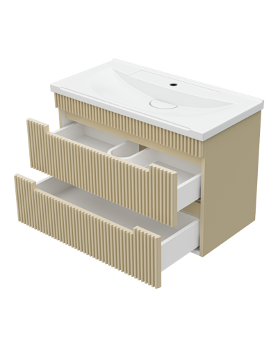 ARIANA - 80 Тумба подвесная с 2 ящ. капучино (эмаль)