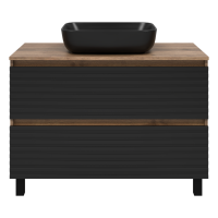 DAKOTA -100 Тумба напольная 2 ящ.  (ДСП (Дуб Гал. Черный кварц)