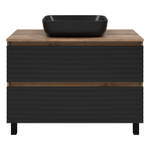 DAKOTA -100 Тумба напольная 2 ящ.  (ДСП (Дуб Гал. Черный кварц)