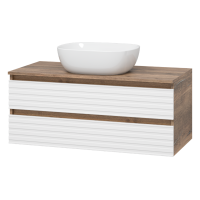 DAKOTA -100 Тумба подвесная 2 ящ. (ДСП (Дуб Гал/ Белый)