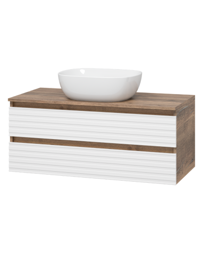 DAKOTA -100 Тумба подвесная 2 ящ. (ДСП (Дуб Гал/ Белый)