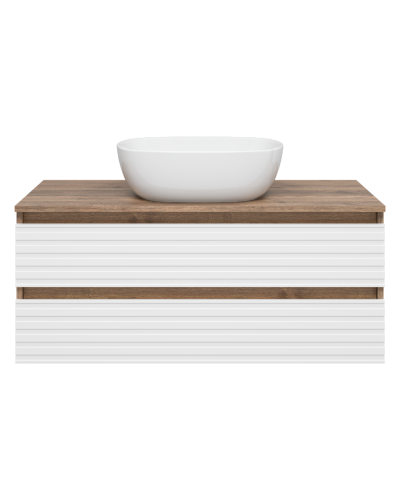 DAKOTA -100 Тумба подвесная 2 ящ. (ДСП (Дуб Гал/ Белый)