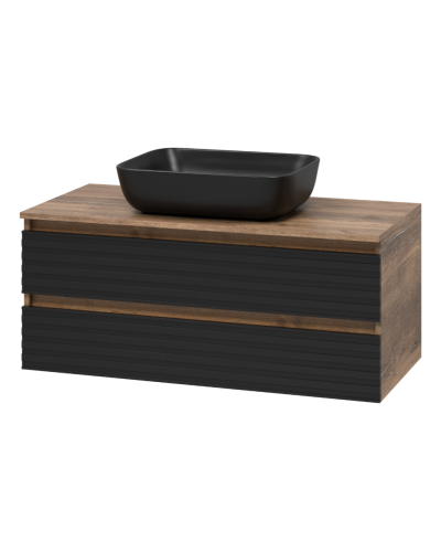 DAKOTA -100 Тумба подвесная 2 ящ.  (ДСП (Дуб Гал. Черный кварц)