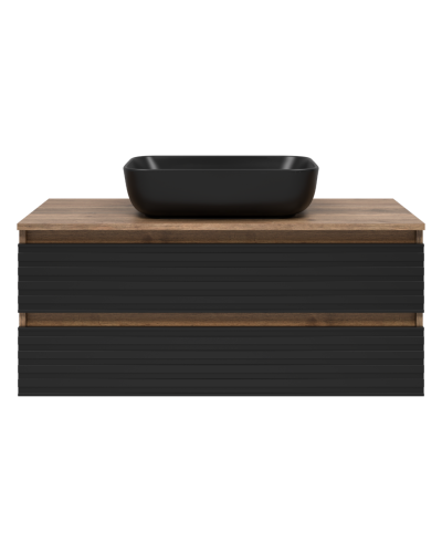 DAKOTA -100 Тумба подвесная 2 ящ.  (ДСП (Дуб Гал. Черный кварц)