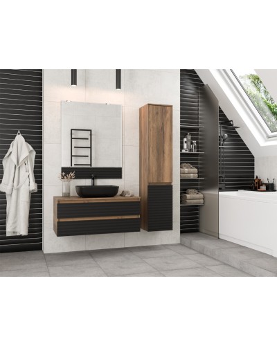 DAKOTA -100 Тумба подвесная 2 ящ.  (ДСП (Дуб Гал. Черный кварц)