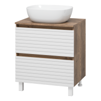 DAKOTA - 60 Тумба напольная 2 ящ.  (ДСП (Дуб Гал/ Белый)