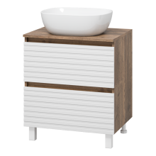 DAKOTA - 60 Тумба напольная 2 ящ.  (ДСП (Дуб Гал/ Белый)