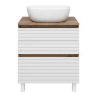 DAKOTA - 60 Тумба напольная 2 ящ.  (ДСП (Дуб Гал/ Белый)