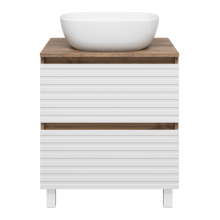 DAKOTA - 60 Тумба напольная 2 ящ.  (ДСП (Дуб Гал/ Белый)