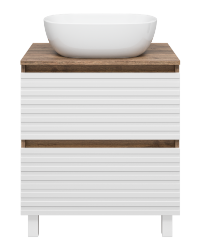DAKOTA - 60 Тумба напольная 2 ящ.  (ДСП (Дуб Гал/ Белый)