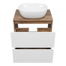 DAKOTA - 60 Тумба напольная 2 ящ.  (ДСП (Дуб Гал/ Белый)