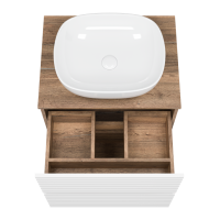 DAKOTA - 60 Тумба напольная 2 ящ.  (ДСП (Дуб Гал/ Белый)