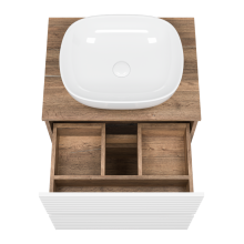 DAKOTA - 60 Тумба напольная 2 ящ.  (ДСП (Дуб Гал/ Белый)