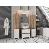 DAKOTA - 60 Тумба напольная 2 ящ.  (ДСП (Дуб Гал/ Белый)