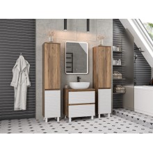 DAKOTA - 60 Тумба напольная 2 ящ.  (ДСП (Дуб Гал/ Белый)