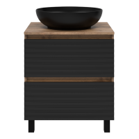 DAKOTA - 60 Тумба напольная 2 ящ.  (ДСП (Дуб Гал. Черный кварц)