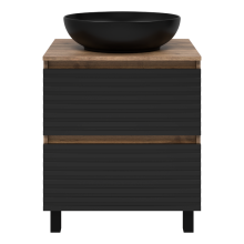 DAKOTA - 60 Тумба напольная 2 ящ.  (ДСП (Дуб Гал. Черный кварц)