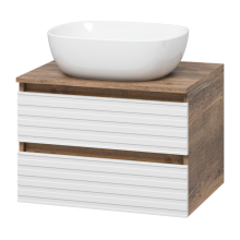 DAKOTA - 60 Тумба подвесная 2 ящ. (ДСП (Дуб Гал/ Белый)