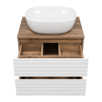 DAKOTA - 60 Тумба подвесная 2 ящ. (ДСП (Дуб Гал/ Белый)