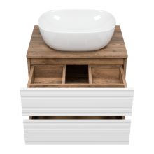 DAKOTA - 60 Тумба подвесная 2 ящ. (ДСП (Дуб Гал/ Белый)