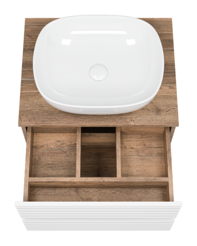 DAKOTA - 60 Тумба подвесная 2 ящ. (ДСП (Дуб Гал/ Белый)