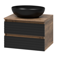 DAKOTA - 60 Тумба подвесная 2 ящ. (ДСП (Дуб Гал. Черный кварц)