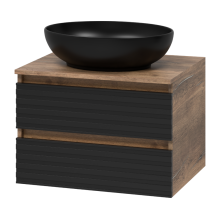 DAKOTA - 60 Тумба подвесная 2 ящ. (ДСП (Дуб Гал. Черный кварц)