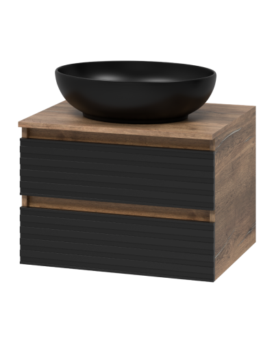 DAKOTA - 60 Тумба подвесная 2 ящ. (ДСП (Дуб Гал. Черный кварц)