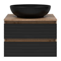 DAKOTA - 60 Тумба подвесная 2 ящ. (ДСП (Дуб Гал. Черный кварц)