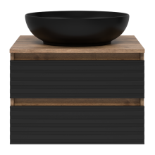 DAKOTA - 60 Тумба подвесная 2 ящ. (ДСП (Дуб Гал. Черный кварц)