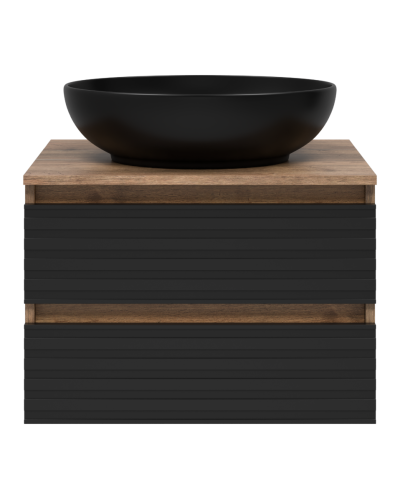 DAKOTA - 60 Тумба подвесная 2 ящ. (ДСП (Дуб Гал. Черный кварц)