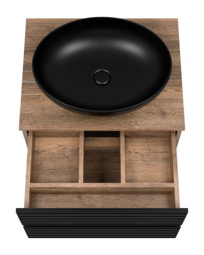 DAKOTA - 60 Тумба подвесная 2 ящ. (ДСП (Дуб Гал. Черный кварц)