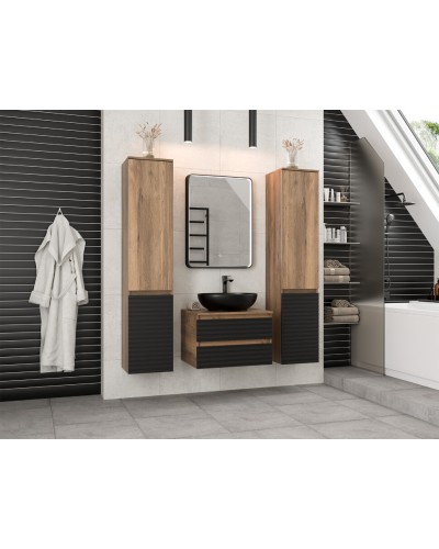 DAKOTA - 60 Тумба подвесная 2 ящ. (ДСП (Дуб Гал. Черный кварц)