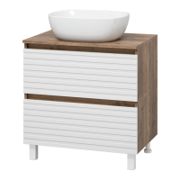 DAKOTA - 70 Тумба напольная 2 ящ.  (ДСП (Дуб Гал/ Белый)