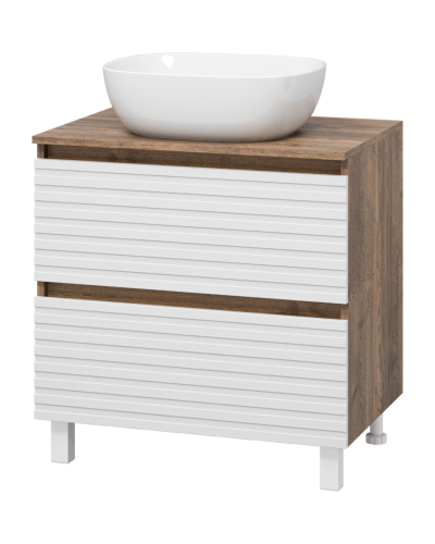 DAKOTA - 70 Тумба напольная 2 ящ.  (ДСП (Дуб Гал/ Белый)