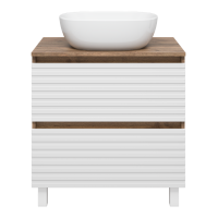 DAKOTA - 70 Тумба напольная 2 ящ.  (ДСП (Дуб Гал/ Белый)