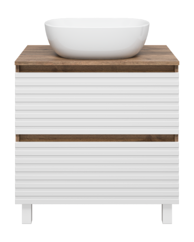 DAKOTA - 70 Тумба напольная 2 ящ.  (ДСП (Дуб Гал/ Белый)