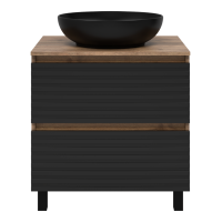 DAKOTA - 70 Тумба напольная 2 ящ.  (ДСП (Дуб Гал. Черный кварц)