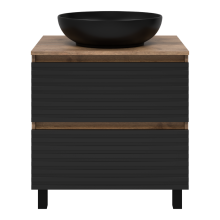 DAKOTA - 70 Тумба напольная 2 ящ.  (ДСП (Дуб Гал. Черный кварц)