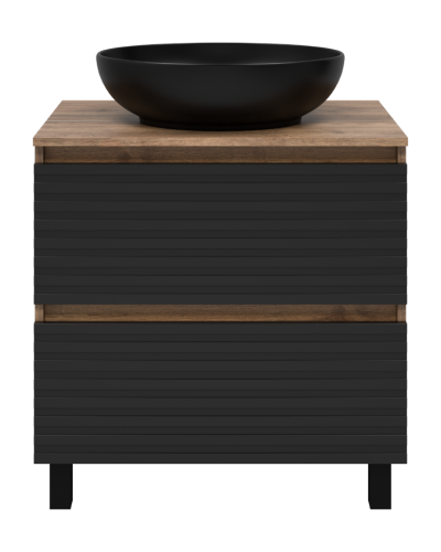 DAKOTA - 70 Тумба напольная 2 ящ.  (ДСП (Дуб Гал. Черный кварц)