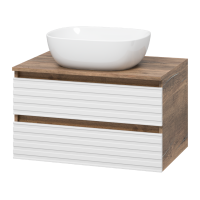 DAKOTA - 70 Тумба подвесная 2 ящ. (ДСП (Дуб Гал/ Белый)