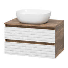 DAKOTA - 70 Тумба подвесная 2 ящ. (ДСП (Дуб Гал/ Белый)