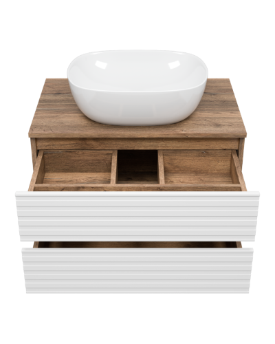 DAKOTA - 70 Тумба подвесная 2 ящ. (ДСП (Дуб Гал/ Белый)