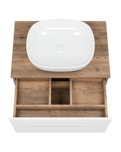 DAKOTA - 70 Тумба подвесная 2 ящ. (ДСП (Дуб Гал/ Белый)