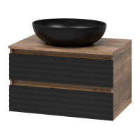 DAKOTA - 70 Тумба подвесная 2 ящ. (ДСП (Дуб Гал. Черный кварц)