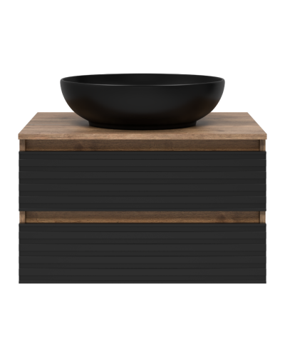 DAKOTA - 70 Тумба подвесная 2 ящ. (ДСП (Дуб Гал. Черный кварц)