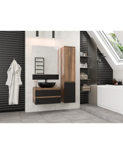 DAKOTA - 70 Тумба подвесная 2 ящ. (ДСП (Дуб Гал. Черный кварц)