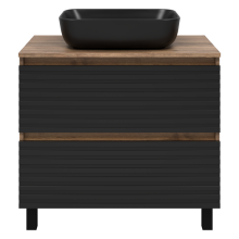 DAKOTA - 80 Тумба напольная 2 ящ.  (ДСП (Дуб Гал. Черный кварц)